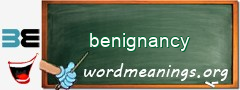 WordMeaning blackboard for benignancy